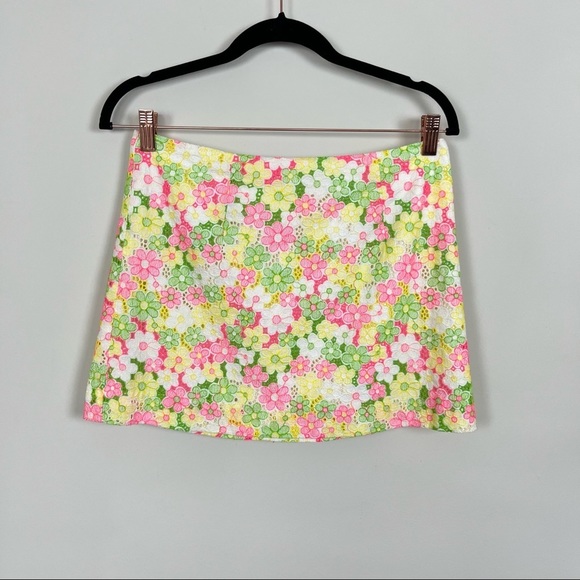LILLY PULITZER FLORAL LACE MINI SKIRT SIZE 2 STYLE 48579W - Picture 7 of 16